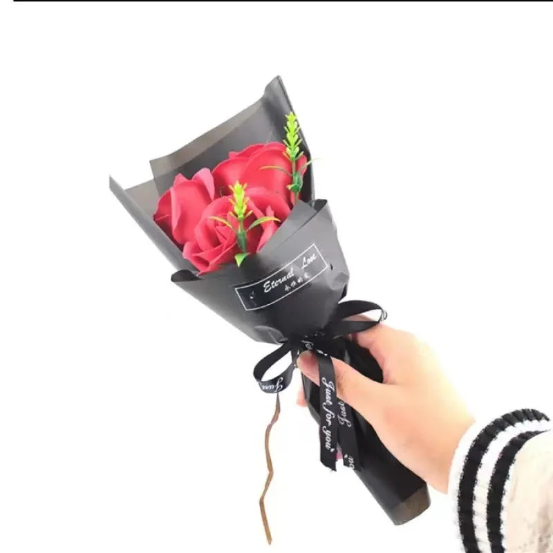 Valentine's Day Gift Artificial Flowers Rose Soap Bouquet Christmas Roses Creative Home Decoration