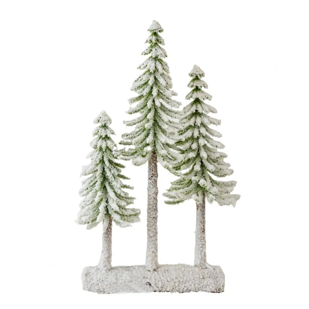 Christmas Tree Decoration Mini Christmas Tree Artificial Bottle Brush Trees with Snow Frost Flocked Pine for Winter Table Decor