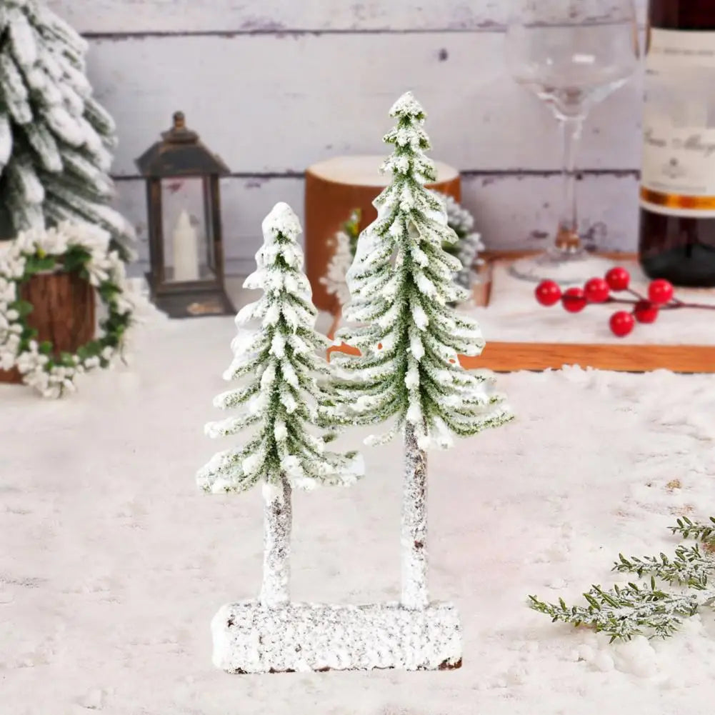Christmas Tree Decoration Mini Christmas Tree Artificial Bottle Brush Trees with Snow Frost Flocked Pine for Winter Table Decor
