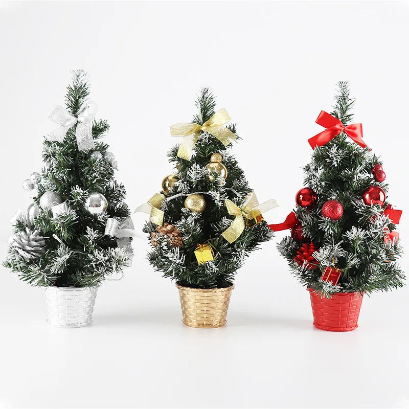 Christmas Tree Decorations Children DIY Handicraft Home Bedroom Party 20/30/40cm Artificial Christmas Tree 2023 New Year Gift