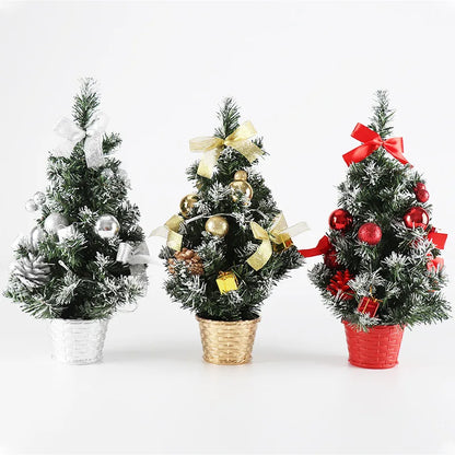 Christmas Tree Decorations Children DIY Handicraft Home Bedroom Party 20/30/40cm Artificial Christmas Tree 2023 New Year Gift