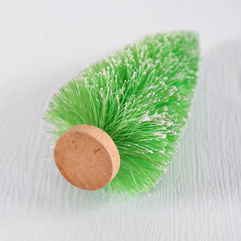 8/12pcs Mini Wooden Christmas Trees Artificial Christmas Tree for Xmas Tabletop Ornaments Christmas Decorations 2025 Navidad