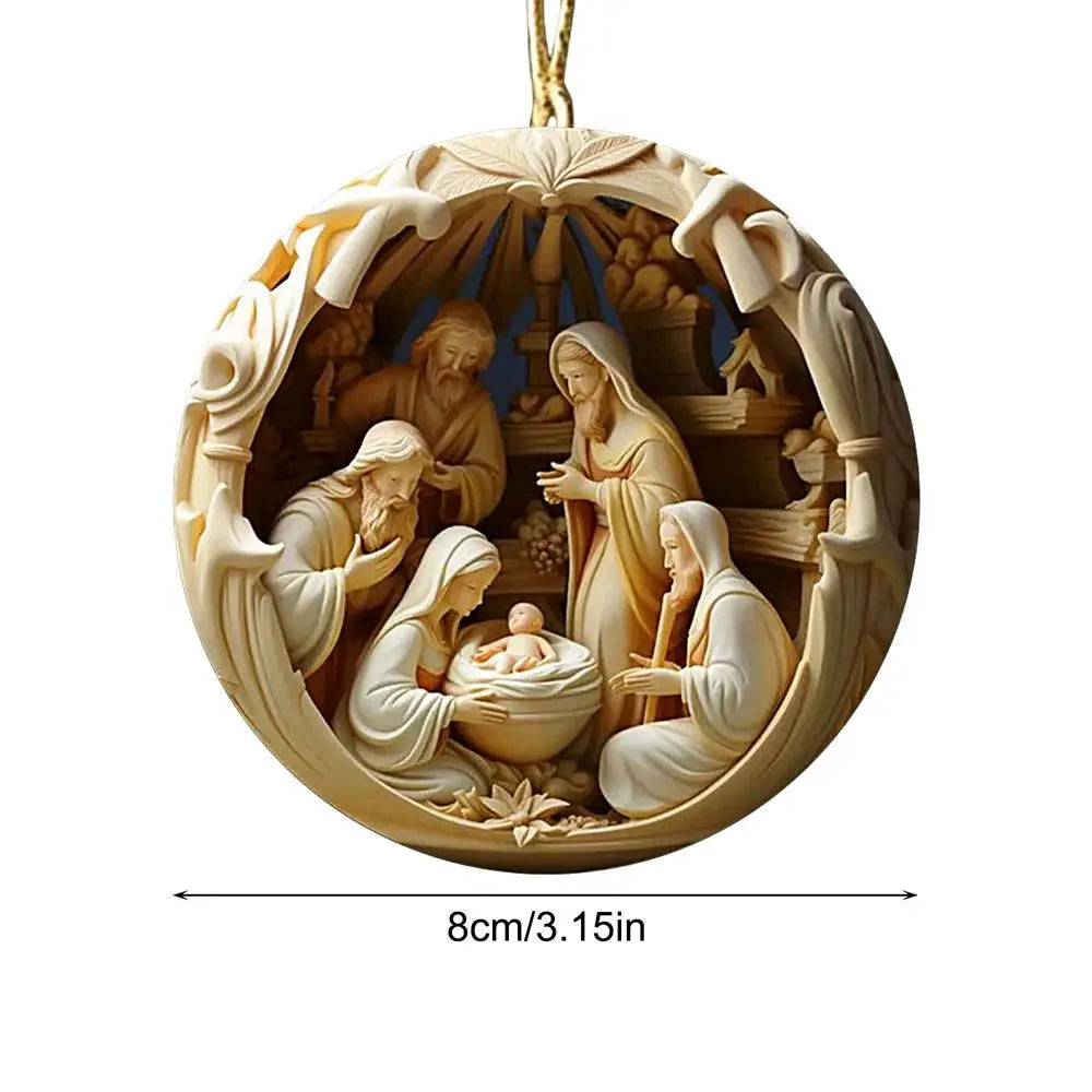 Christmas Nativity Ornaments Nativity Keepsake Religious Ornament Exquisite Indoor Nativity Scene Ornaments For Christmas