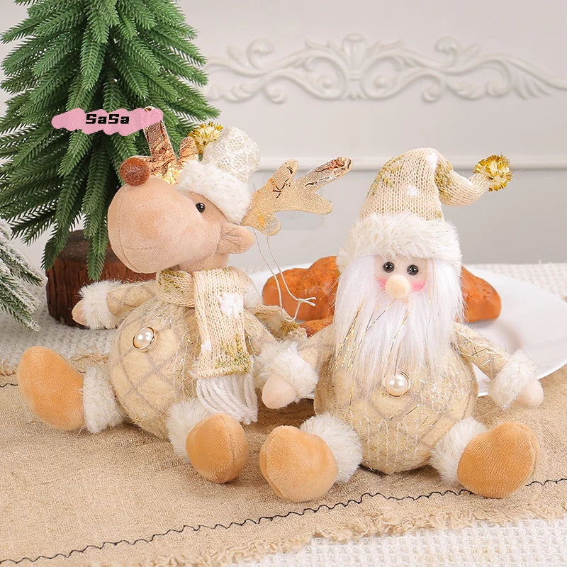 Christmas Tree Hanging Ornaments, Doll Decoration, Santa Claus, Hanging Pendant for Walls Windows and Doors, Cute