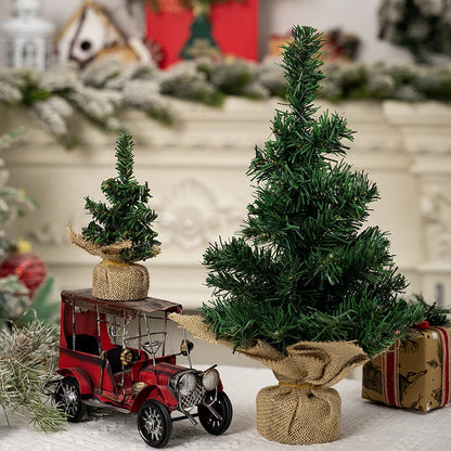 20/30/40CM Christmas Tree Desktop Mini Xmas Trees For Home Decoration Children DIY Handicraft New Year Christmas Ornament Gift