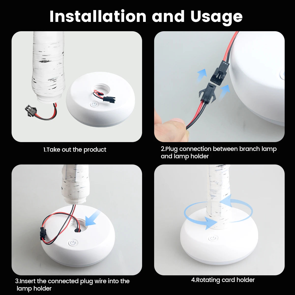 LED Christmas Birch Home Decoration Light Indoor Bedroom Party Decoration Landscape Luminous Tree Light