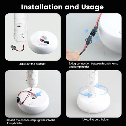 LED Christmas Birch Home Decoration Light Indoor Bedroom Party Decoration Landscape Luminous Tree Light