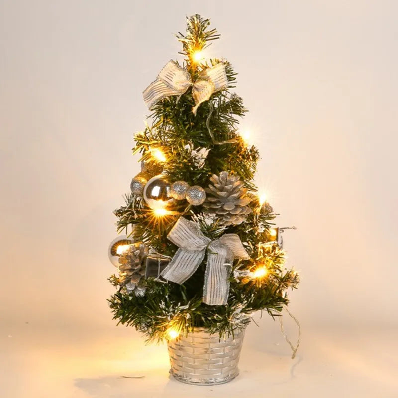 Christmas Tree Decorations Children DIY Handicraft Home Bedroom Party 20/30/40cm Artificial Christmas Tree 2023 New Year Gift