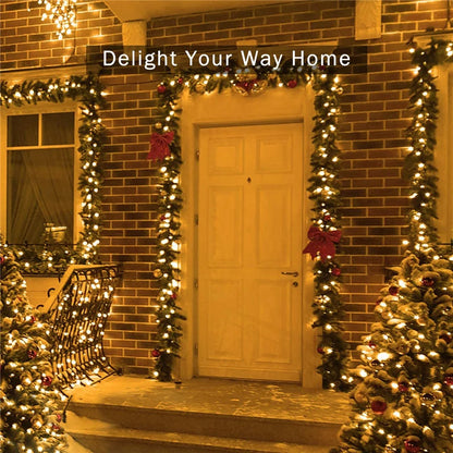 2024 New Year Christmas Decoration String Lights 10M 30M 50M Outdoor Garland Fairy Lights for Wedding Party Garden Tree Street