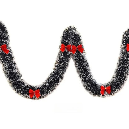 2M Christmas Eve Decoration Bar Tops Ribbon Garland Christmas Tree Kitchen Ornaments Wedding Party Christmas Decoration Prop