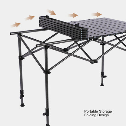 Outdoor Folding Table Compact Folding Table Carbon Steel Portable Camping Table Multifunctional Table Picnic Camping Table