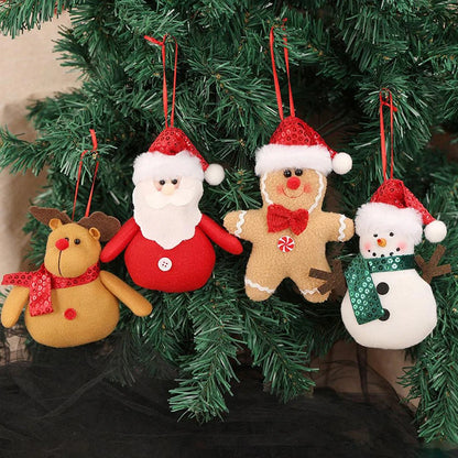 Christmas Tree Ornaments Xmas Decorative Hanging Ornaments Santa Reindeer Snowman For Holiday Party Decor Kids Gifts