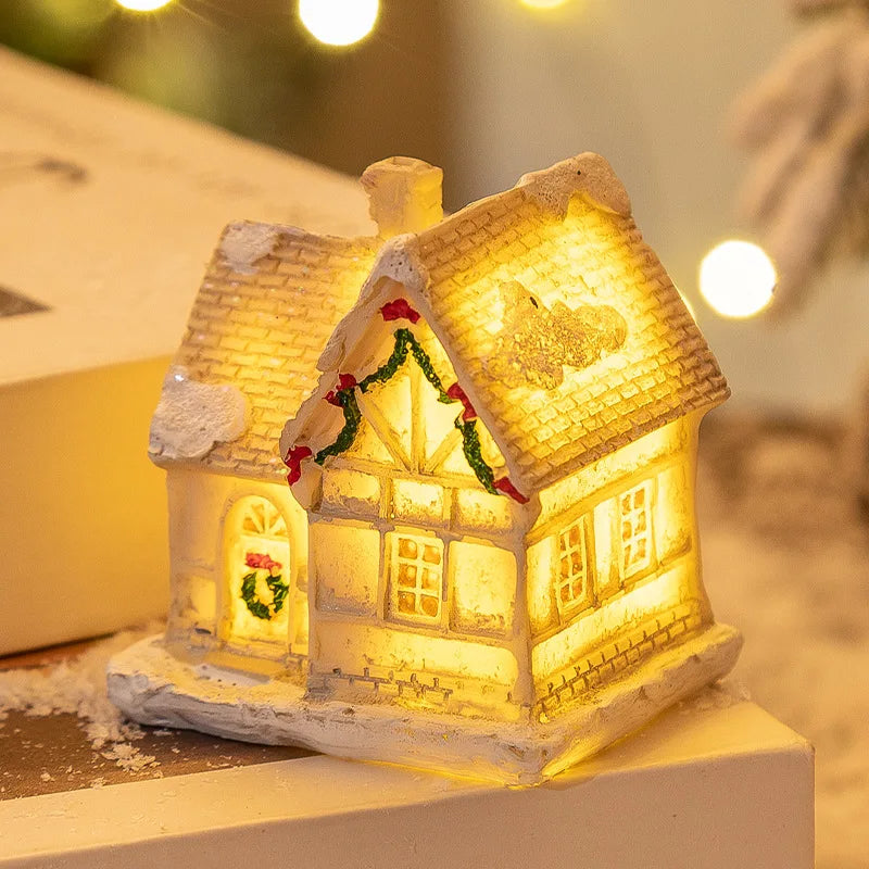 Christmas House Light Decorations For Home Ornaments Kids Xmas Gift New Year 2024 Navidad Decor Bedroom Night Light With Battery