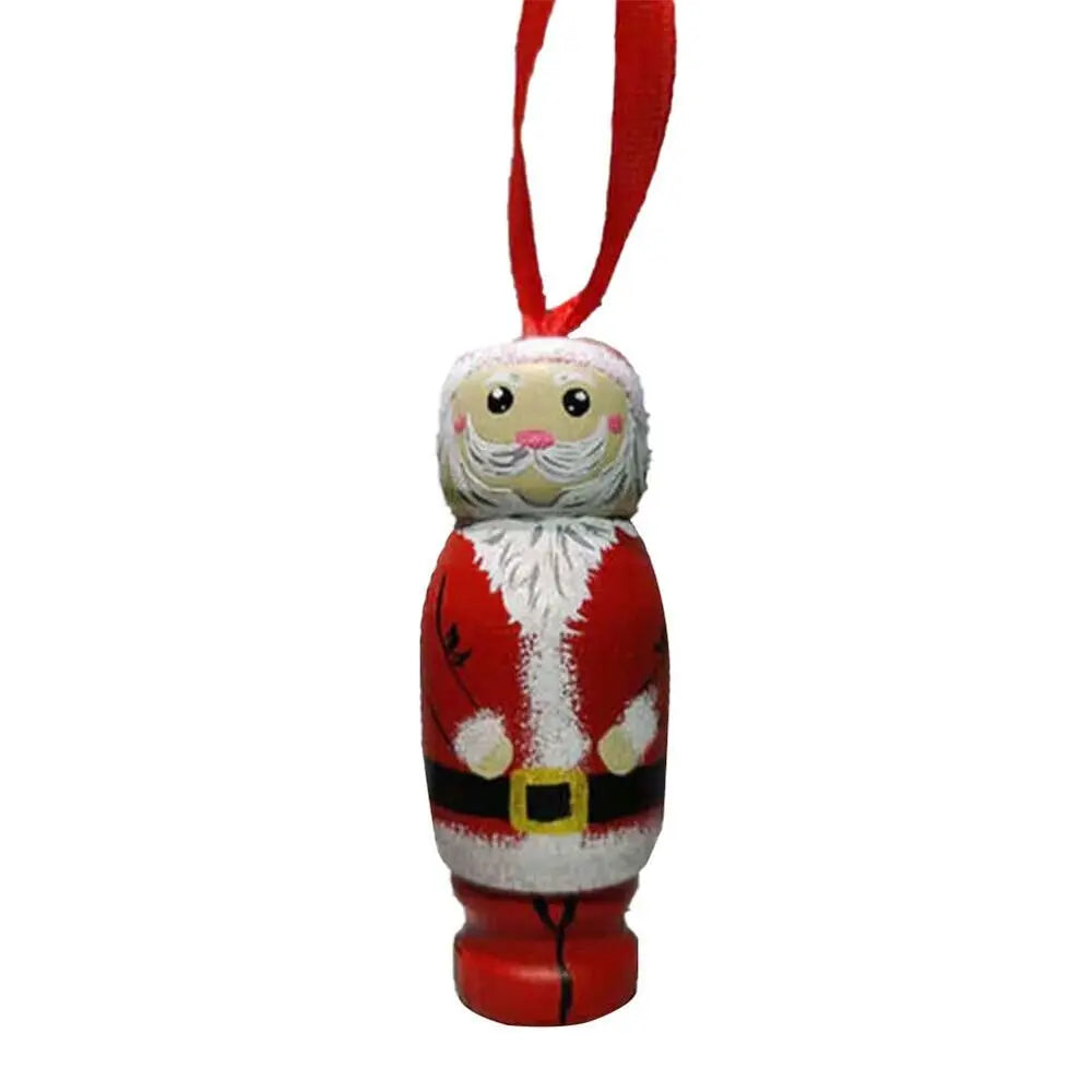 Christmas Wood Novel Party Decors Funny Santa Ornament Christmas Tree Decoration Holiday Hanging