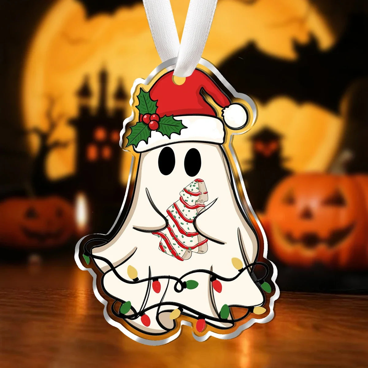 Navidad 2026 New Year Gifts - Christmas Theme Acrylic Hanging Ornaments Art Pendant for Car Home Party Wall Decoration 1PCS