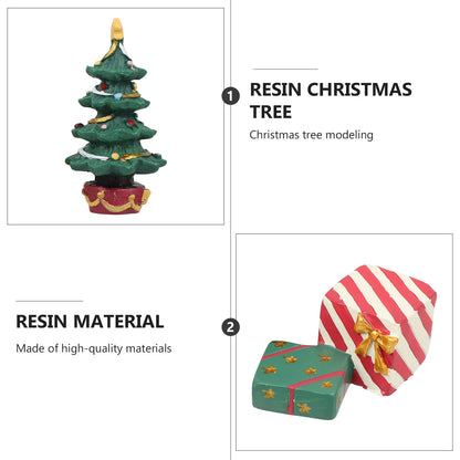 Aquarium Decor Christmas Decorations Xmas Ornaments Tree Holiday Artificial Mini