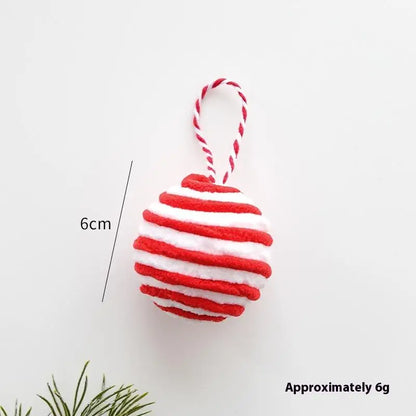 Christmas Ornaments Red And White Velvet Decorations Christmas Balls Candies Christmas Trees Decorative Pendants INS Ornam