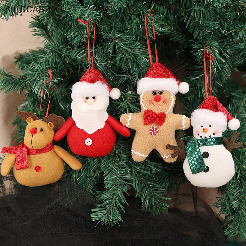 Christmas Tree Ornaments Xmas Decorative Hanging Ornaments Santa Reindeer Snowman For Holiday Party Decor Kids Gifts
