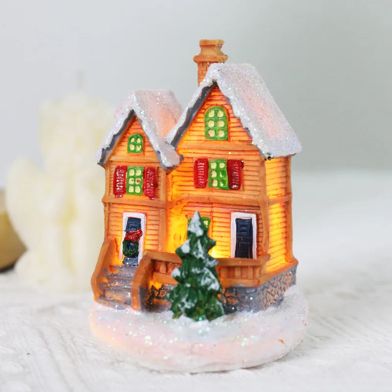 Christmas House Light Decorations For Home Ornaments Kids Xmas Gift New Year 2024 Navidad Decor Bedroom Night Light With Battery