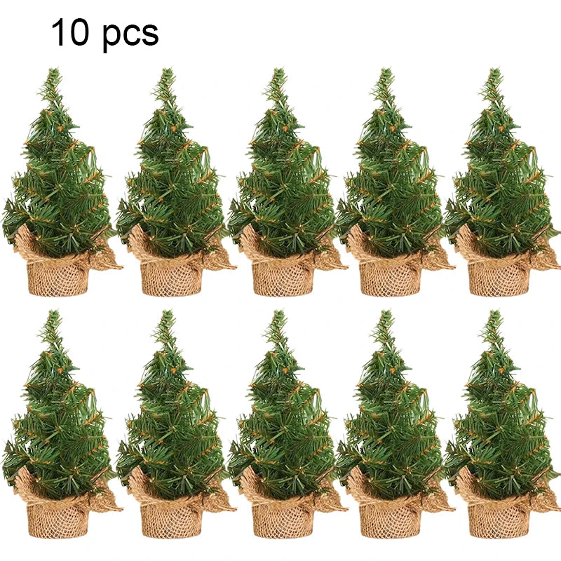 20/30/40CM Christmas Tree Desktop Mini Xmas Trees For Home Decoration Children DIY Handicraft New Year Christmas Ornament Gift