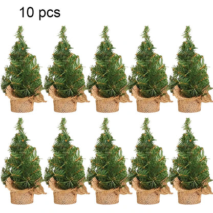20/30/40CM Christmas Tree Desktop Mini Xmas Trees For Home Decoration Children DIY Handicraft New Year Christmas Ornament Gift