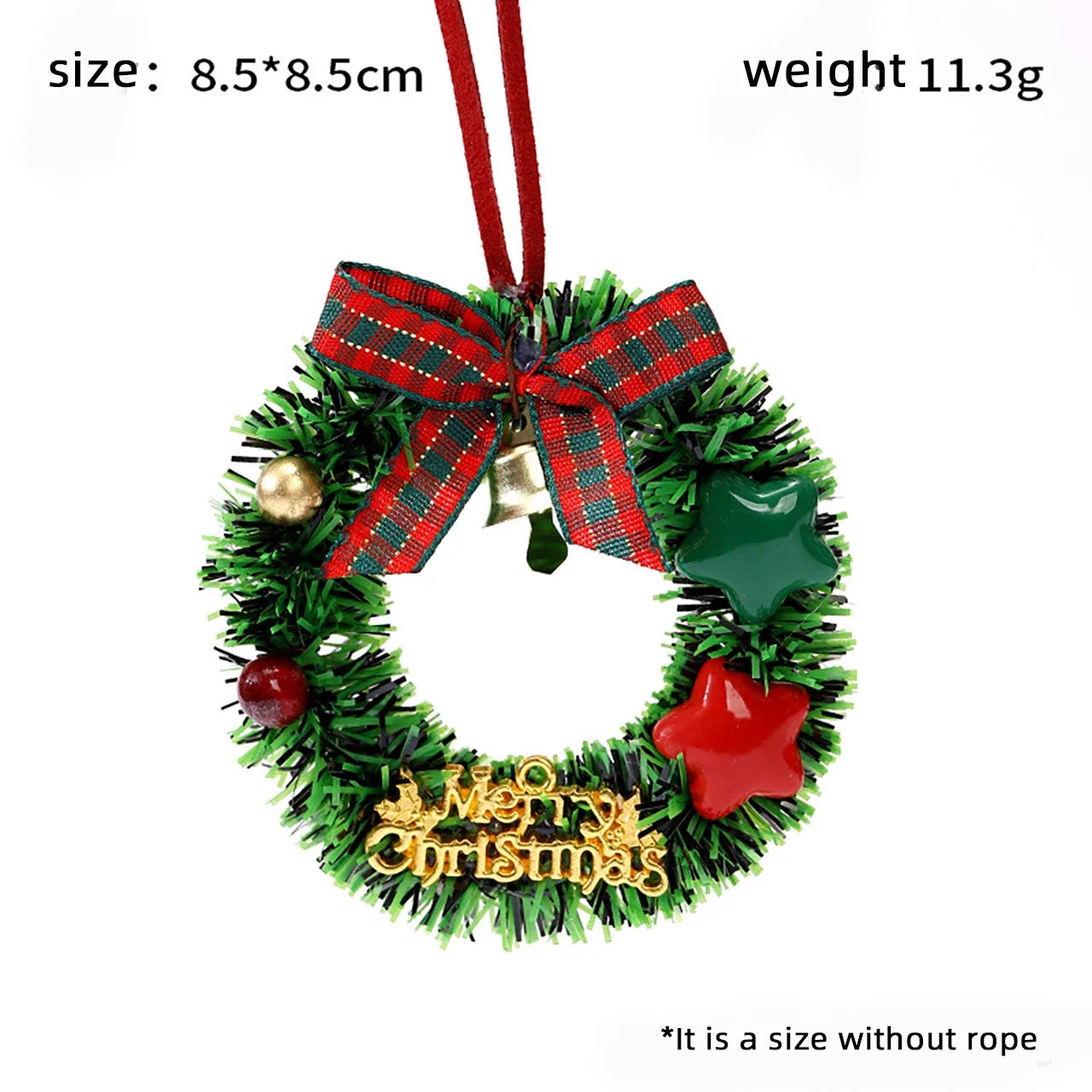 Christmas Tree Decorations Three-dimensional Ornaments Bells Atmosphere Window Display Hanging Decoration Mini Christmas Wreaths