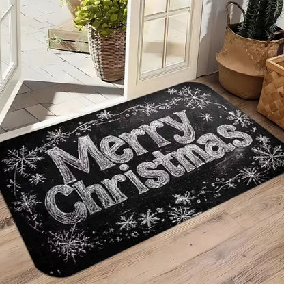 Christmas Decoration Simple Tree Welcome Mat Suitable for Indoor and Outdoor Kitchen Home Office Holiday Retro Home Decoration
