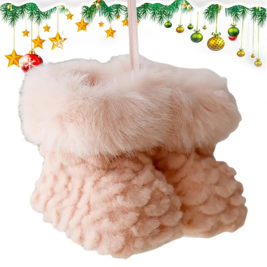 Christmas Plush Ornaments Party Home Ornament Decoration Accessories For Christmas Trees Cute Boot Pendant Christmas Tree Small