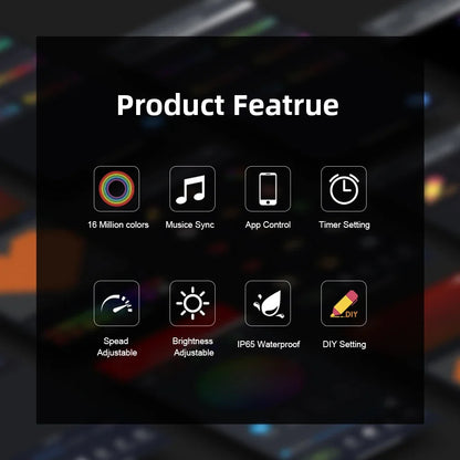 Christmas LED Curtain Lights Smart APP Controlled DIY Text Pattern Animation Display Music Change Light Garland Festival Decor