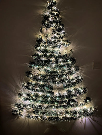 Christmas Vine With Lights Lamp DIY Wall Mounted Xmas Tree Ornaments Festive Atmosphere Decora Greenery Garland Artificial Vine