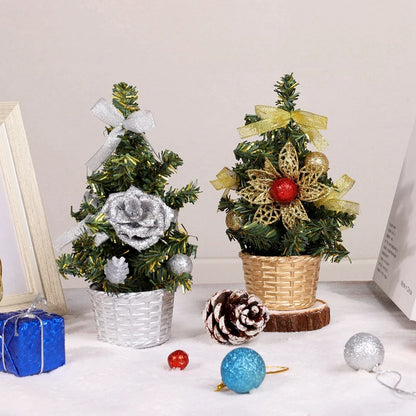 3PCS Xmas Tree Artifical Mini Christmas Tree Christmas Gift Snow Frost Trees Home Decor