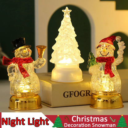 Christmas Decoration Snowman Night Light LED Kids Gift For Bedroom Garden Party Decoration Party Home Office Atmosphere Light