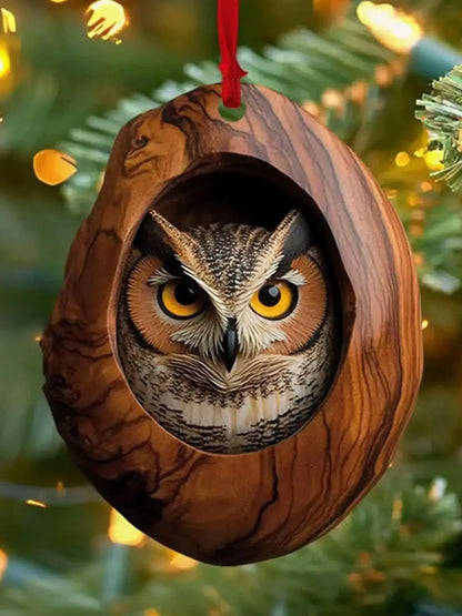 Christmas Ornaments Acrylic Cartoon Forest Acrylic Christmas Ornaments Seasonal Decor for Tree Ceiling Cute Hanging Pendants