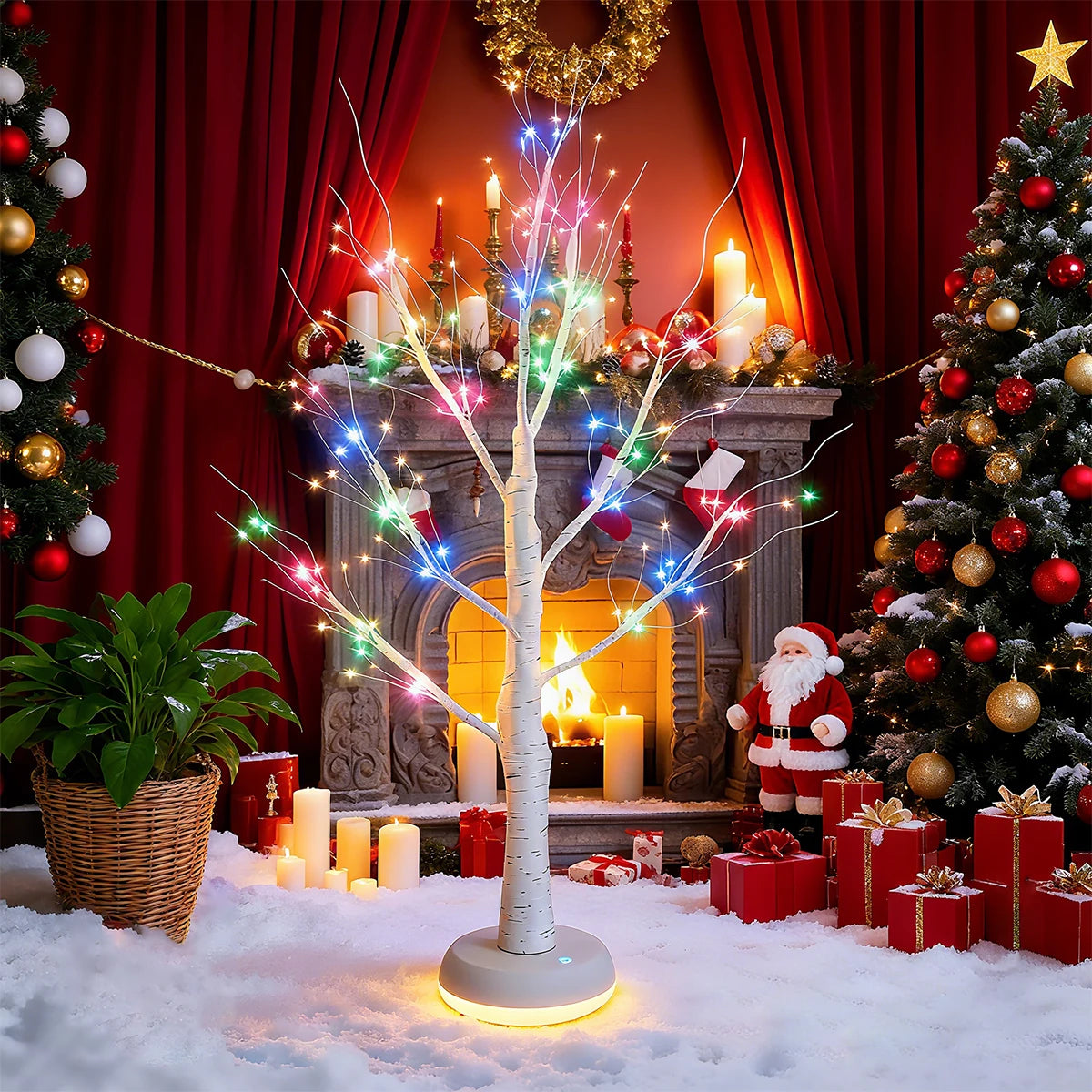 LED Christmas Birch Home Decoration Light Indoor Bedroom Party Decoration Landscape Luminous Tree Light