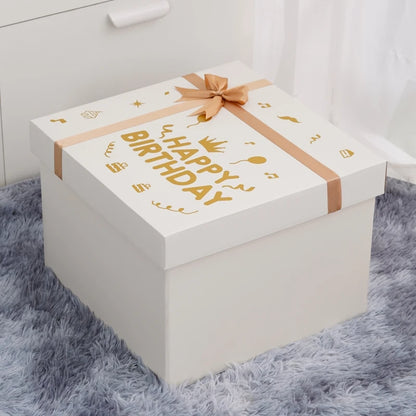 White Surprise Birthday Gift Box Extra Large Ceremony Feeling Girlfriend Present Box Special Large Size Wedding Celebration S...