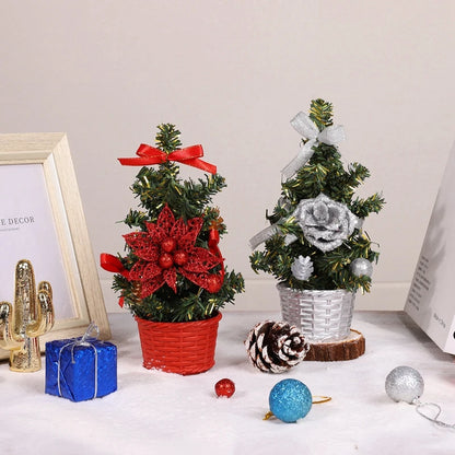 3PCS Xmas Tree Artifical Mini Christmas Tree Christmas Gift Snow Frost Trees Home Decor