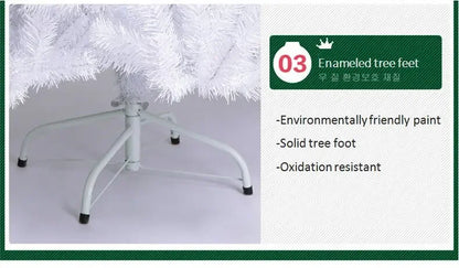 Christmas Tree  PVC Artificial White Indoor and Outdoor Party Decoration with Metal Stand Encryption Xmax Tree 0.9 1.2 1.5 1.8m