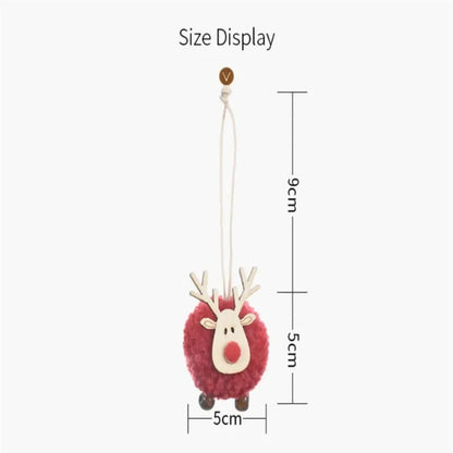 Christmas Ornaments Wooden Elk Hanging Pendant Ornament Christmas Tree Decor for Home New Year 2024 Noel Navidad Decorations