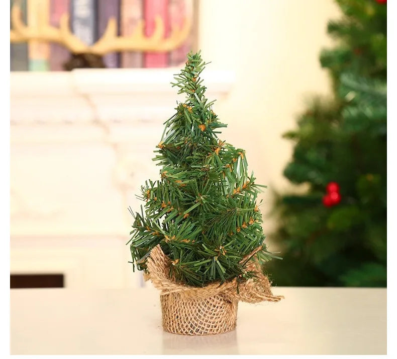 20/30/40CM Christmas Tree Desktop Mini Xmas Trees For Home Decoration Children DIY Handicraft New Year Christmas Ornament Gift