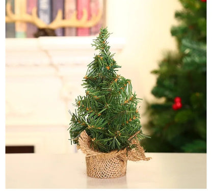 20/30/40CM Christmas Tree Desktop Mini Xmas Trees For Home Decoration Children DIY Handicraft New Year Christmas Ornament Gift