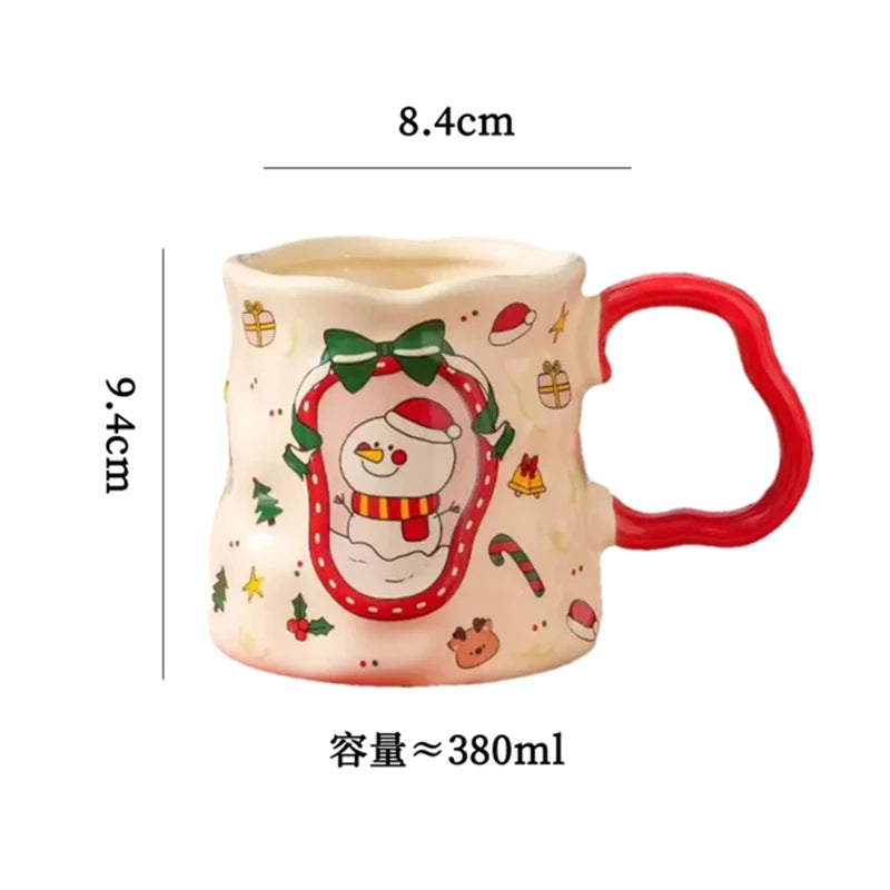 380ML Christmas Ceramic Cup Set