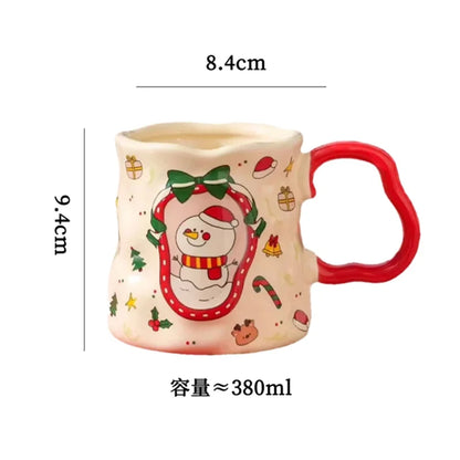 380ML Christmas Ceramic Cup Set