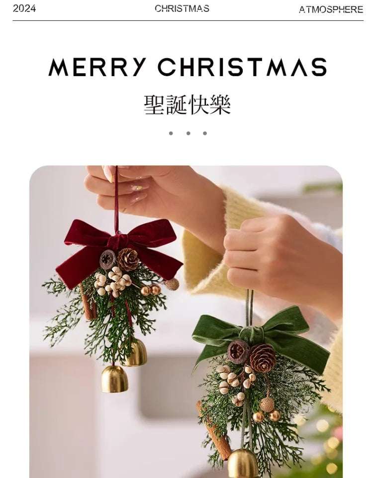Christmas Bells Decorations Hanging Ornaments for Xmas Tree and Home Holiday Decoration