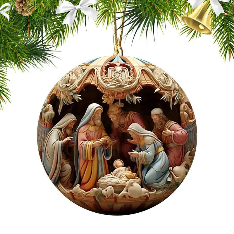 Christmas Nativity Ornaments Nativity Keepsake Religious Ornament Exquisite Indoor Nativity Scene Ornaments For Christmas