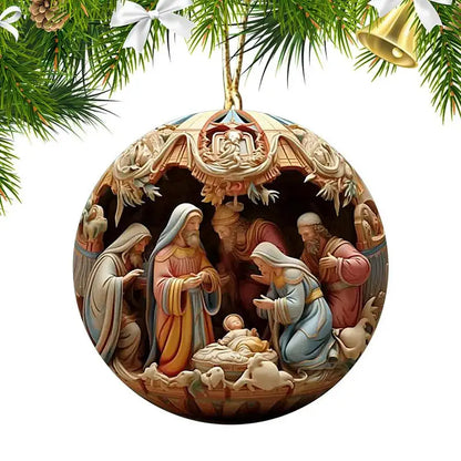 Christmas Nativity Ornaments Nativity Keepsake Religious Ornament Exquisite Indoor Nativity Scene Ornaments For Christmas