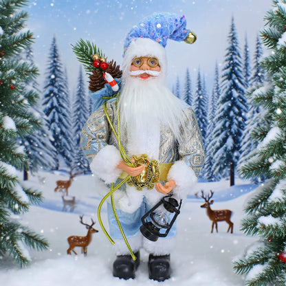 Christmas figurine ornaments, Santa standing ornaments, Christmas cute gifts, window decorations