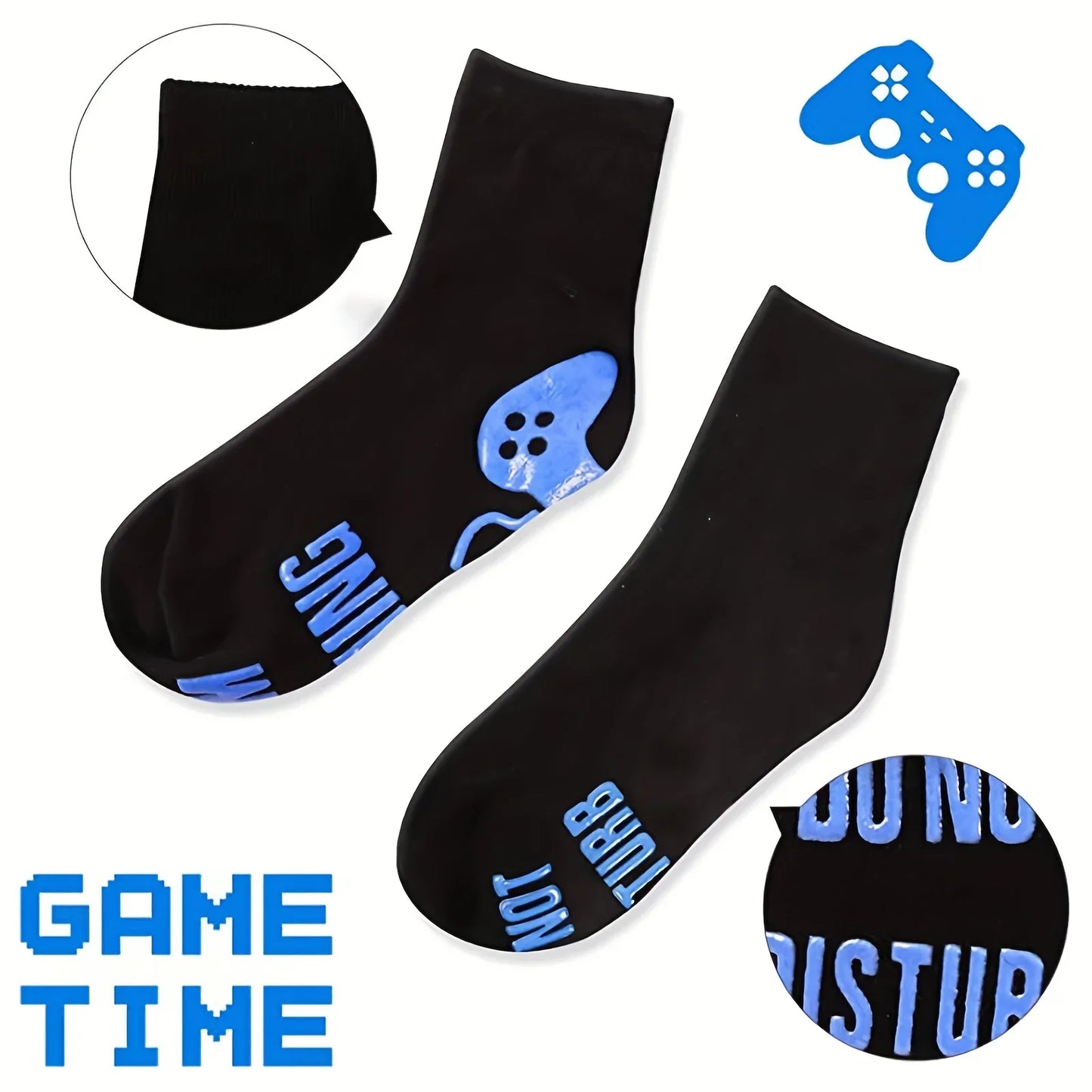 Gifts For Men BoyFriend Christmas Birthday Presents 1Pairs 'I Am Gaming'' I'm not Sleeping' Print Funny Novelty Cotton Socks
