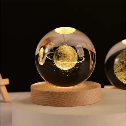 NEW Christmas Birthday Gifts6 Crystal Ball Planet Night Light Laser Solar System Globe Astronomy Festival GiftsDesktopDecoration