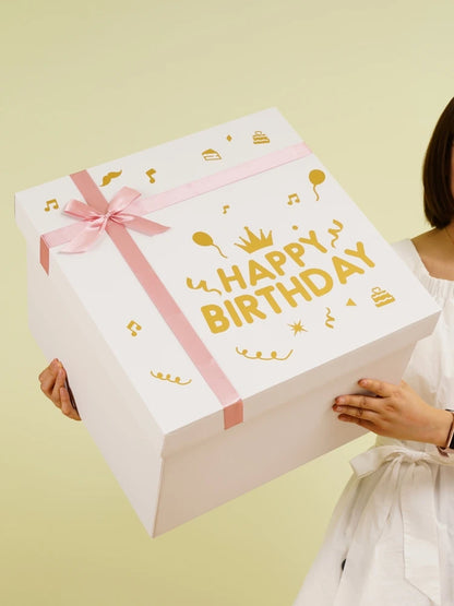 White Surprise Birthday Gift Box Extra Large Ceremony Feeling Girlfriend Present Box Special Large Size Wedding Celebration S...