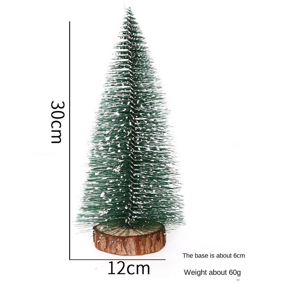 40CM Artificial Christmas Trees Snow Pine Tree Desktop Decorative Mini Christmas Tree Ornament Navidad Xmas Decorations New Year